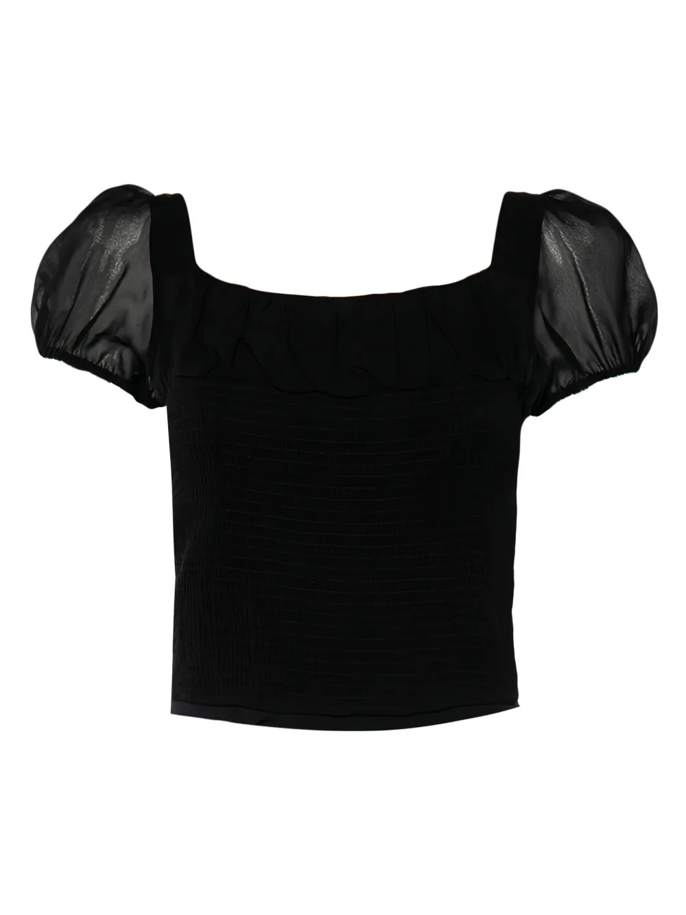 puff-sleeved top