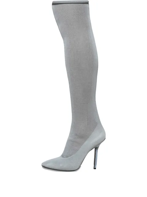 VETEMENTS 115mm leather over-the-knee boots 