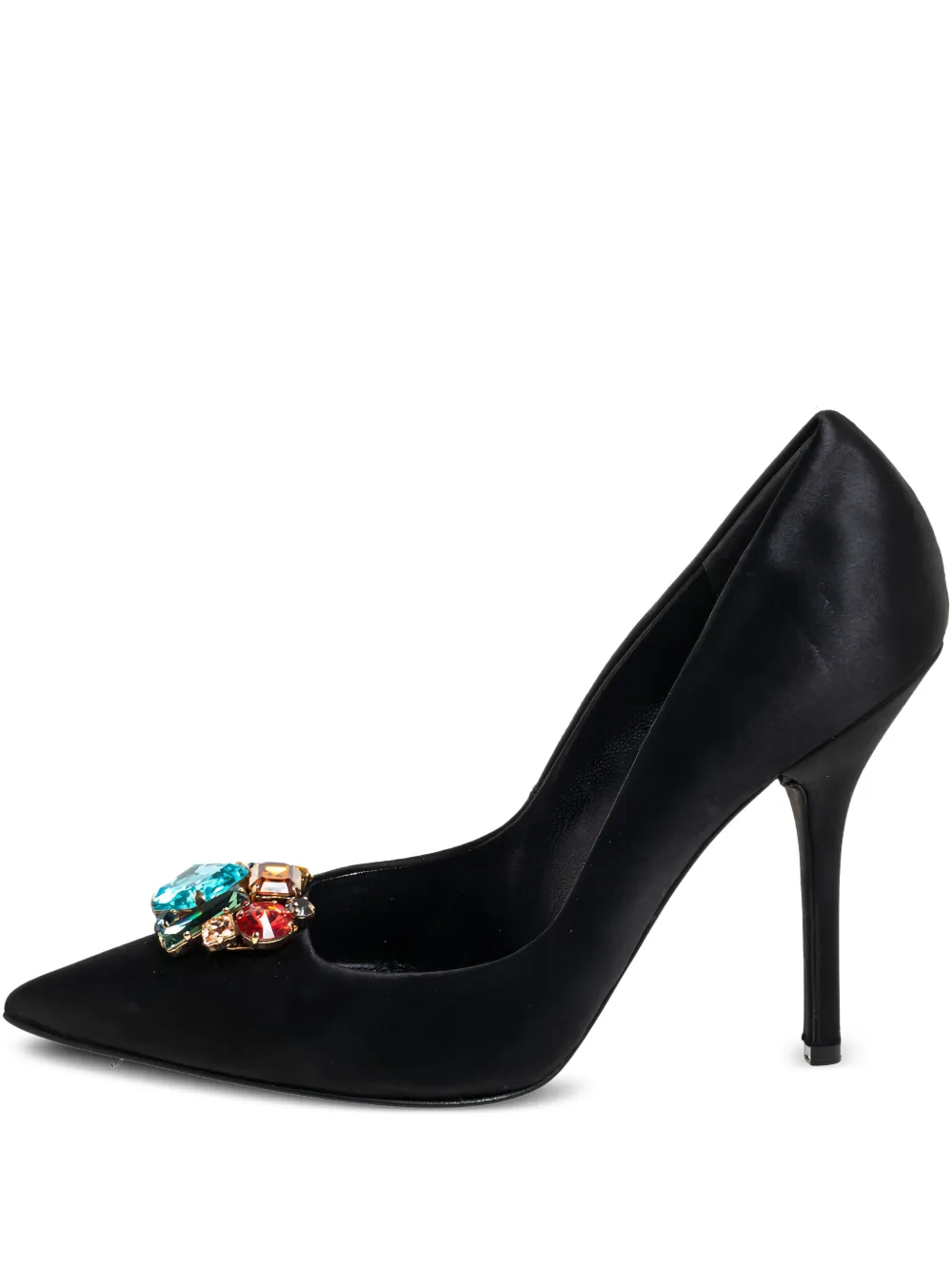 Dolce & Gabbana Pre-Owned 110mm satin Jewel pumps | Black | Image 1