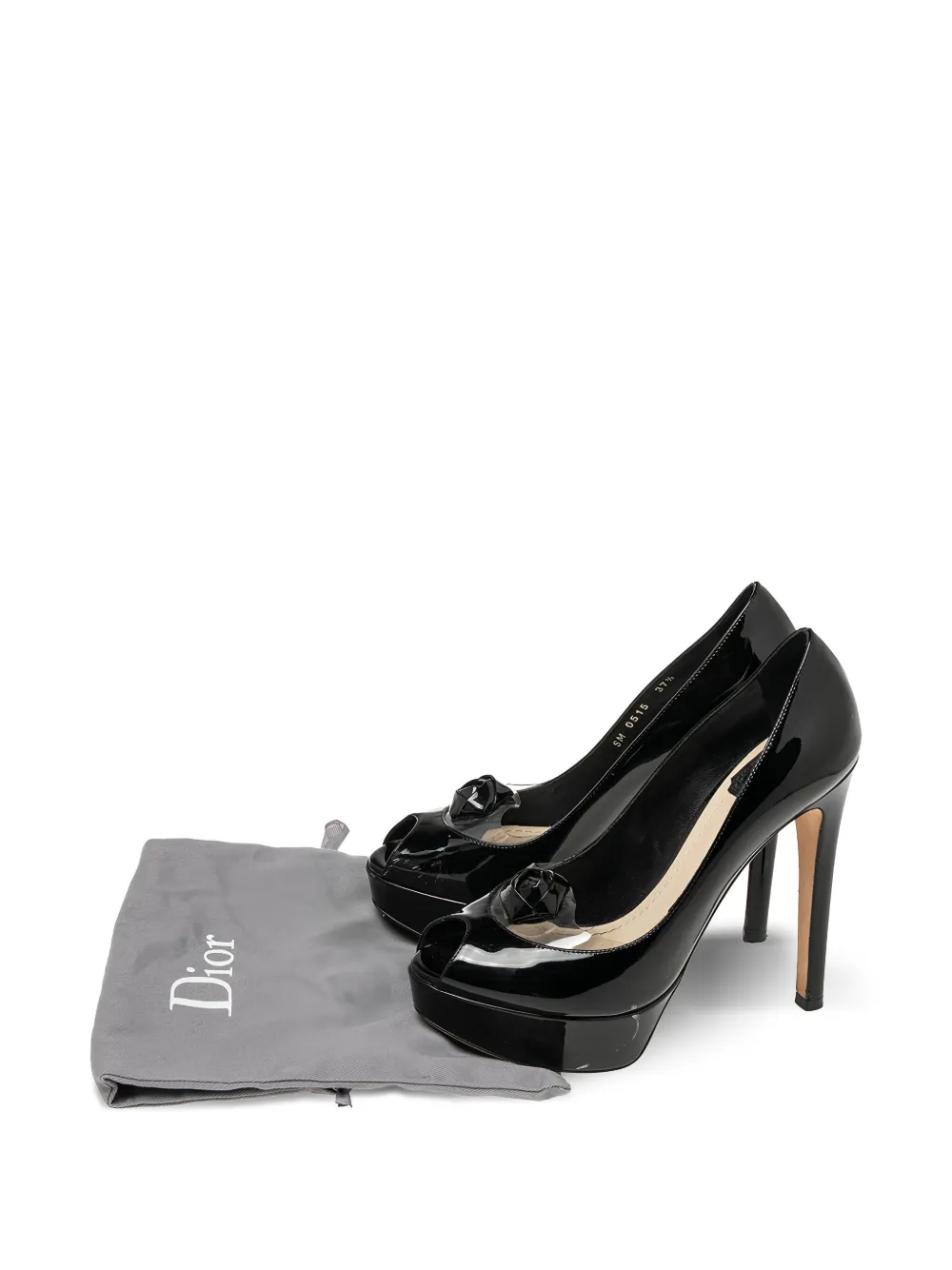 Christian Dior Pre-Owned フローラル パンプス 140mm | ブラック