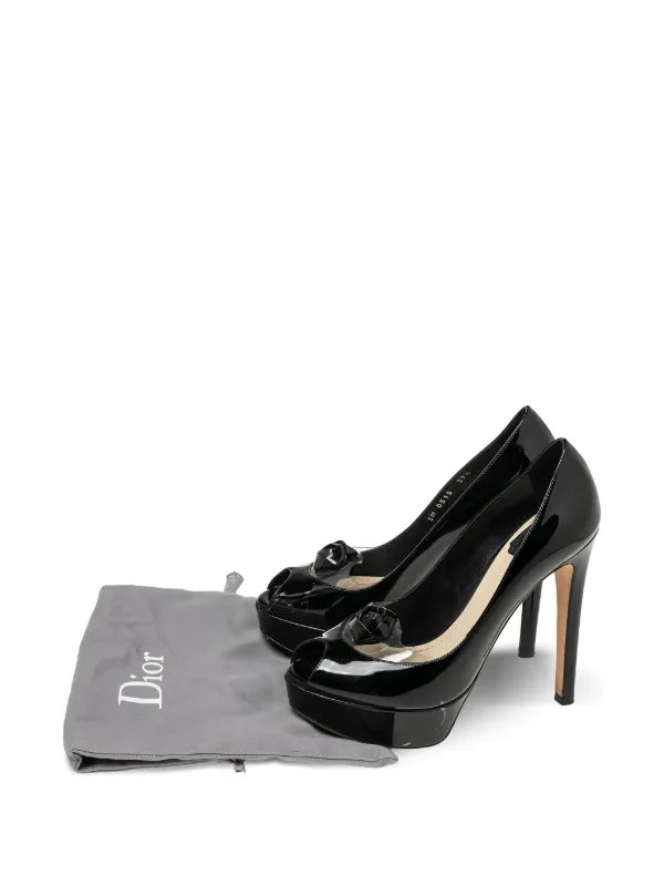 Christian Dior Pre-Owned フローラル パンプス 140mm | ブラック