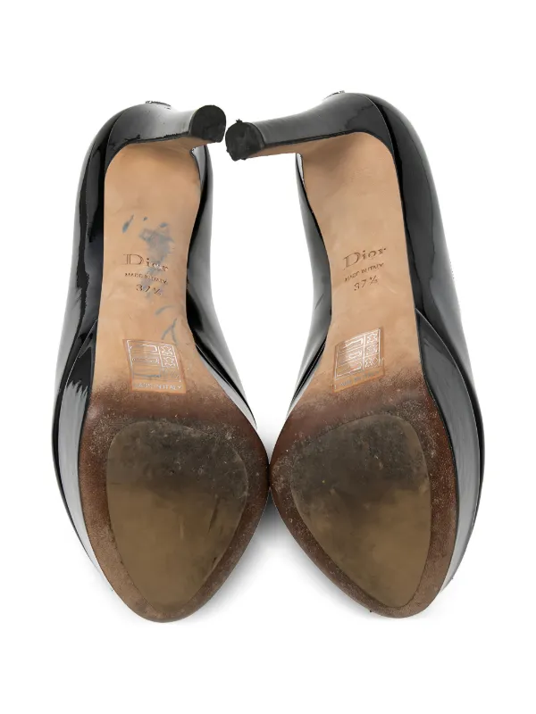 Diorブラックエナメルパンプス 中古・古着通販】Christian Dior (クリスチャン ディオール) エナメル