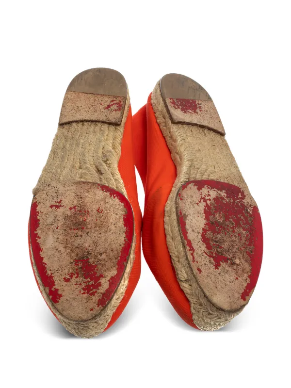 Christian Louboutin Pre-Owned Embroidered Flat Espadrilles  display picture 3