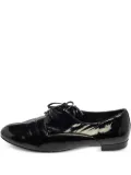 Miu Miu Pre-Owned patent-finish derby shoes - Black