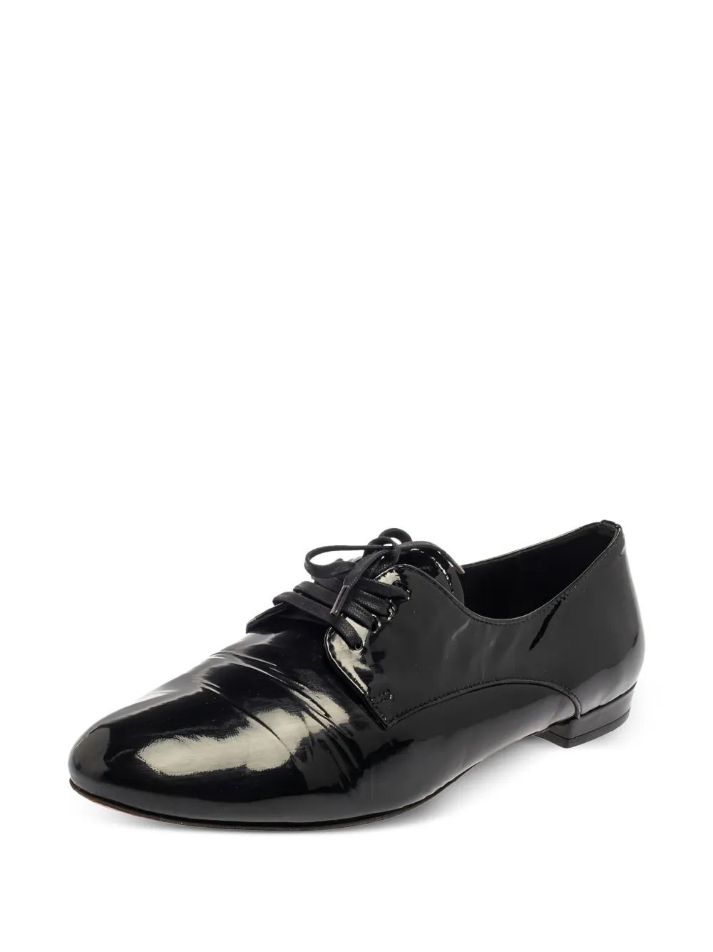 Miu Miu Pre-Owned patent-finish derby shoes | Image 2