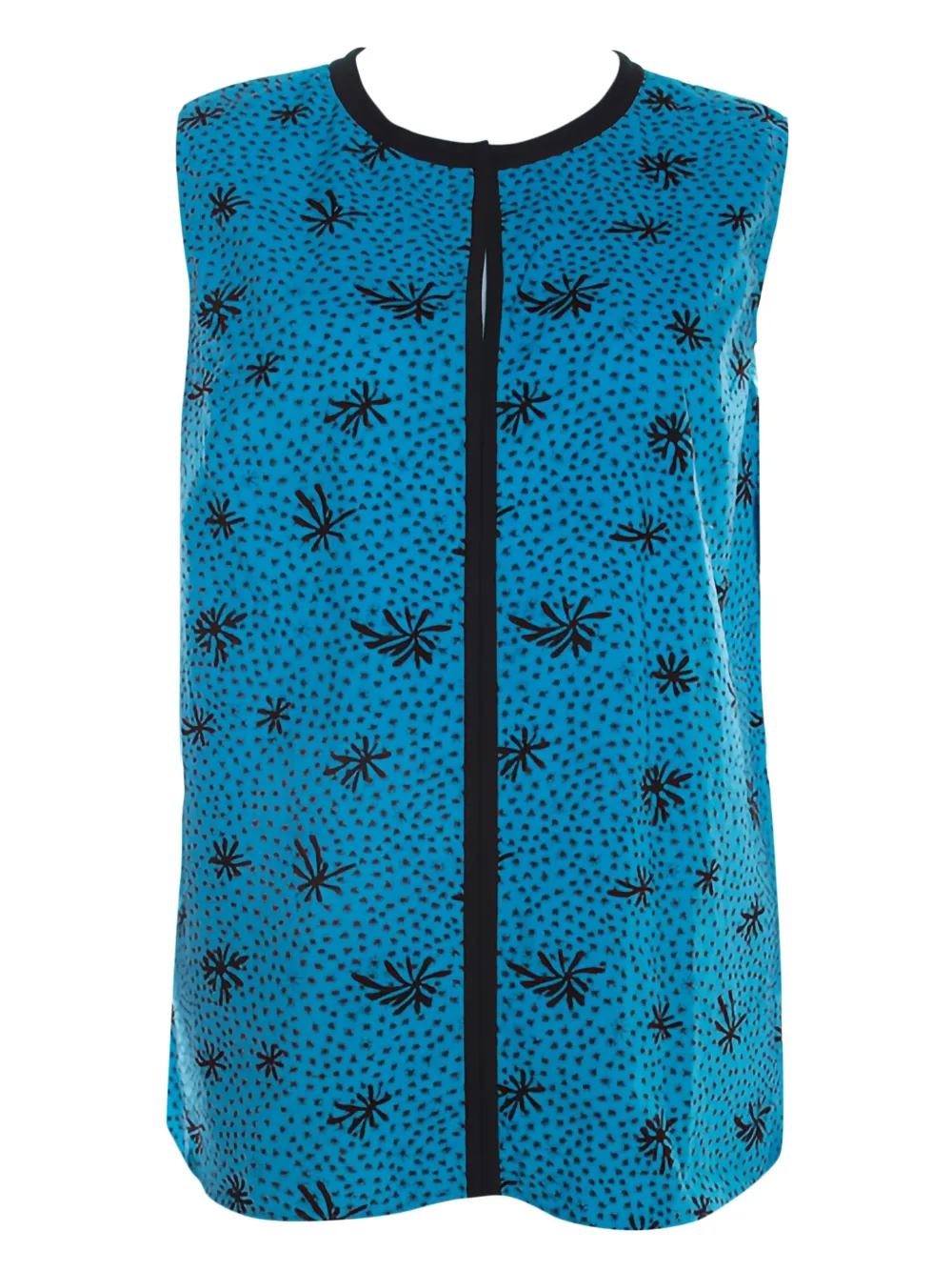 Marni Pre-Owned Top smanicato con stampa - Blu