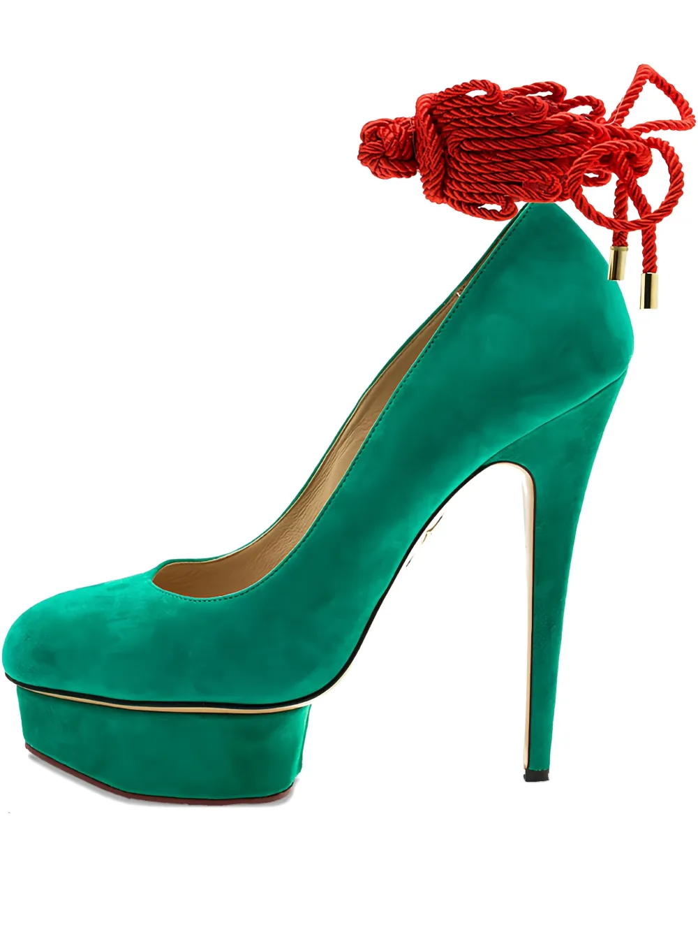 Charlotte Olympia Pre-owned 155mm Dolly rope-detail pumps | Green | Image 1
