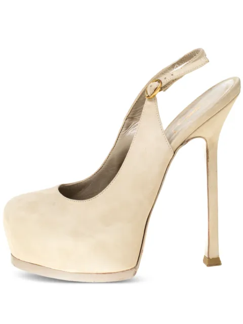 Saint Laurent Pre-Owned 135mm platform slingback pumps