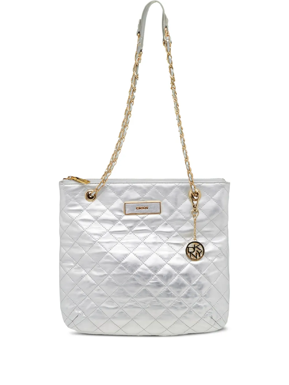 DKNY Vintage Pre-Owned quilted shoulder bag | Silver | Image 1