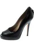 Dolce & Gabbana Pre-Owned 13mm peep-toe leather pumps - Black
