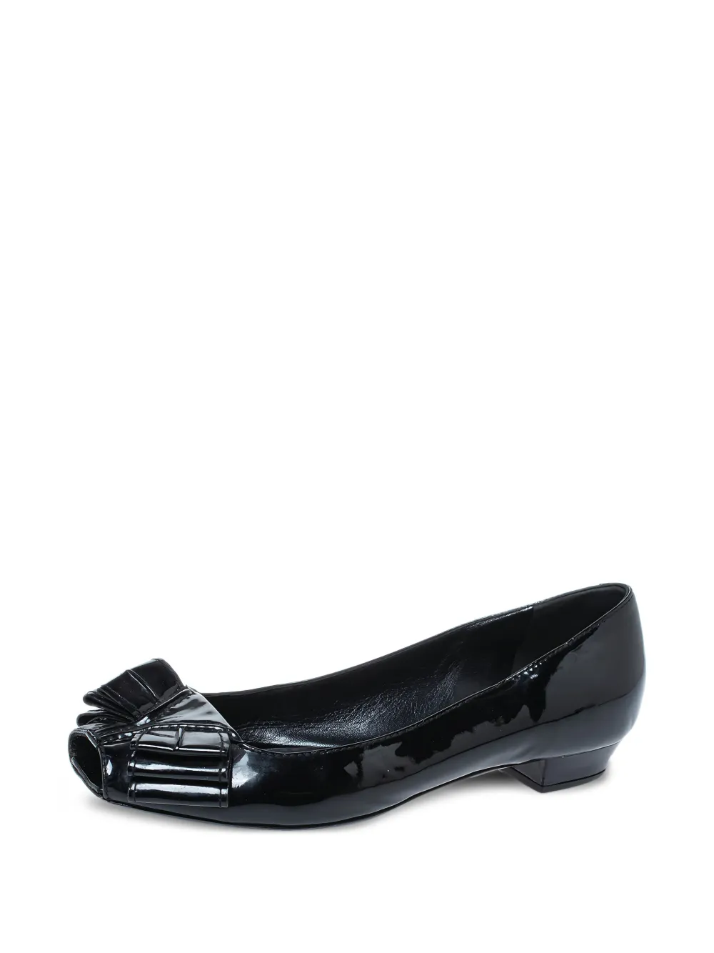 Saint Laurent Pre-Owned Ballerina's met open neus - Zwart
