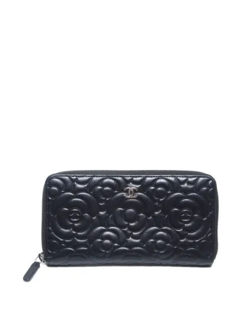 CHANEL Pre-Owned 2018-2019 Camellia long wallet