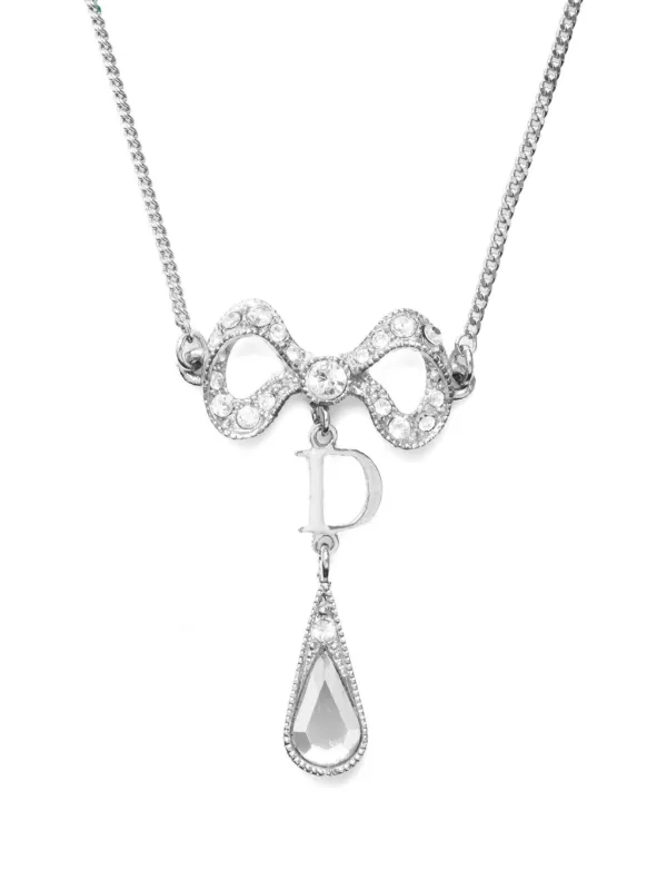 Christian Dior Pre-Owned 2010s リボンペンダント ネックレス