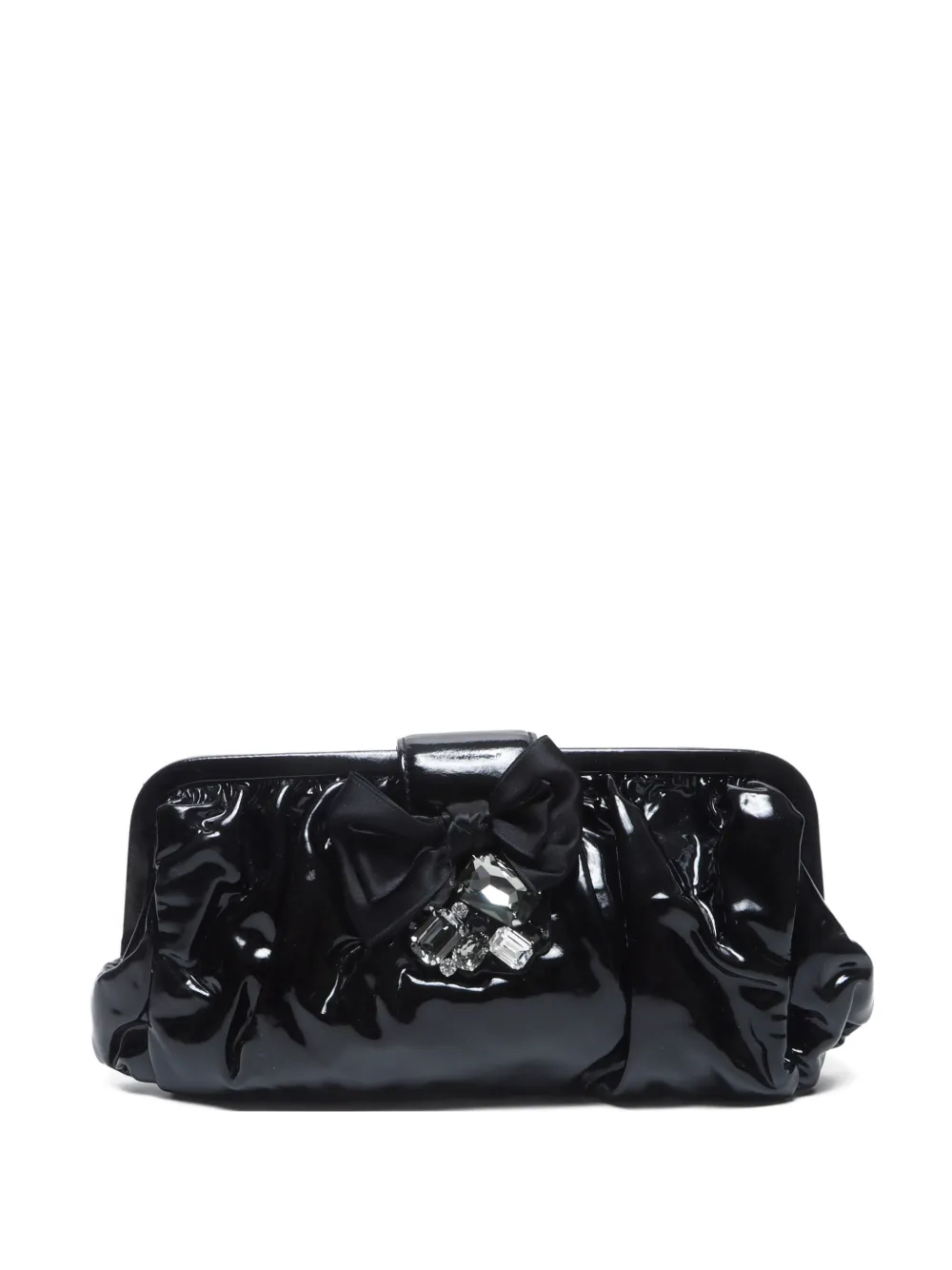 Pre-owned Miu Miu 2010s Patent-finish Clutch Bag