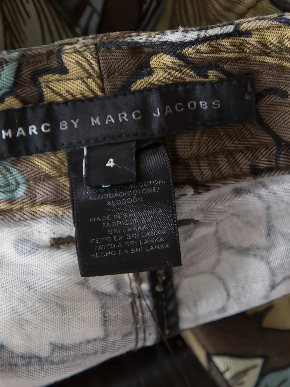 MARC JACOBS VINTAGE Pre-owned Acanthus-print Trousers In Brown