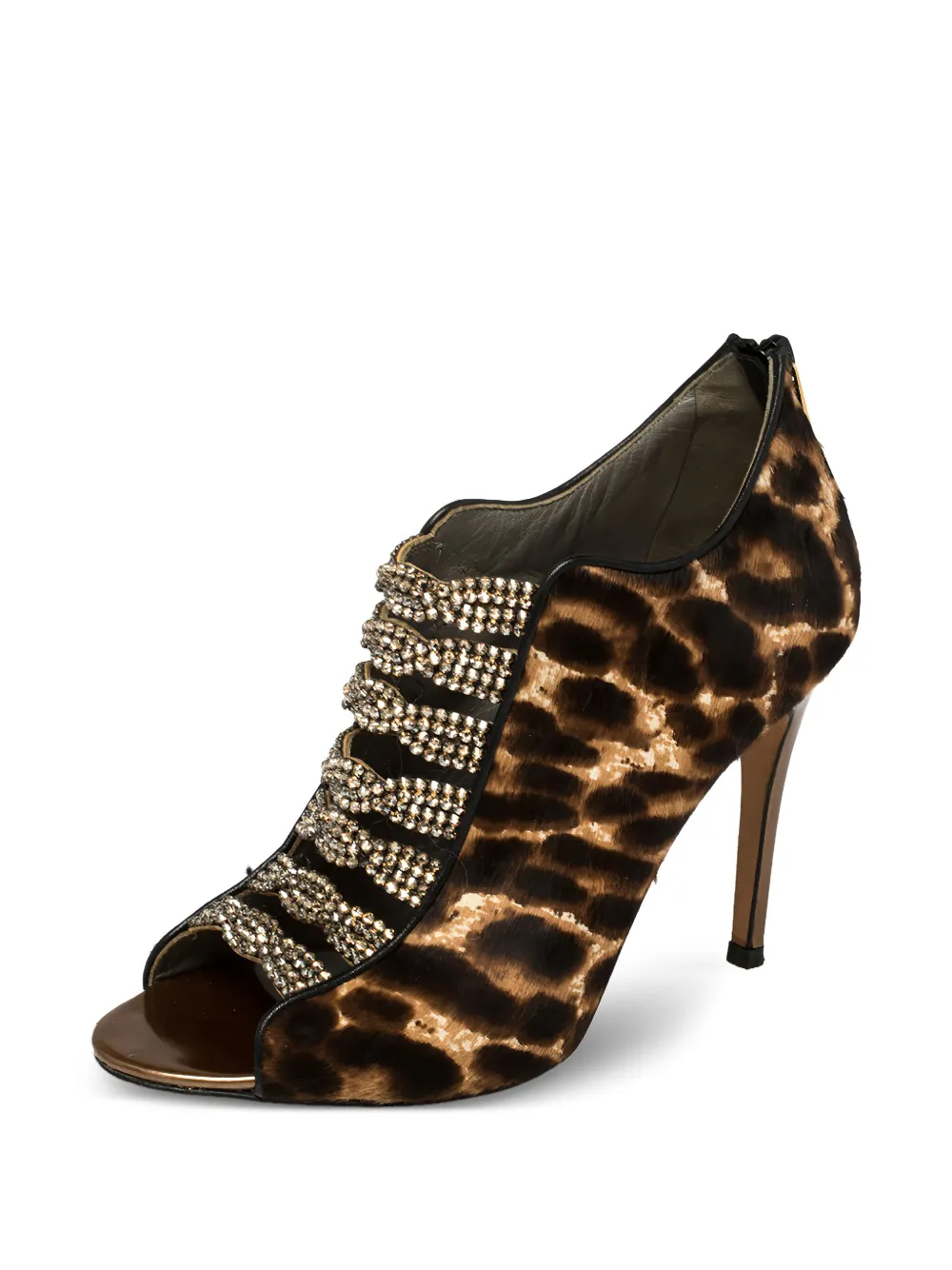 Gina leopard-print crystal sandals | Image 2