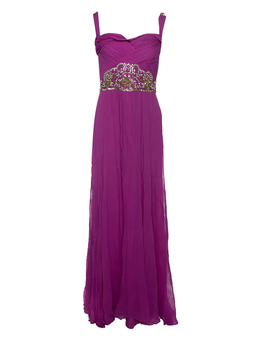 Marchesa Notte robe pre-owned à taille ornée de perles | violet | Image 1