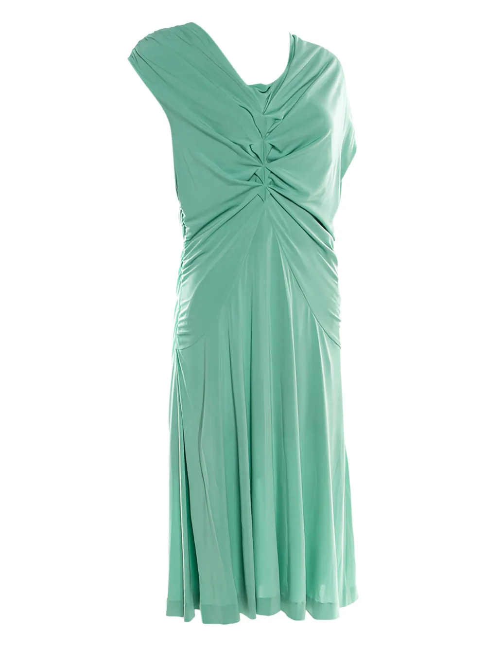 Escada Pre-Owned Abito midi con ruches - Verde