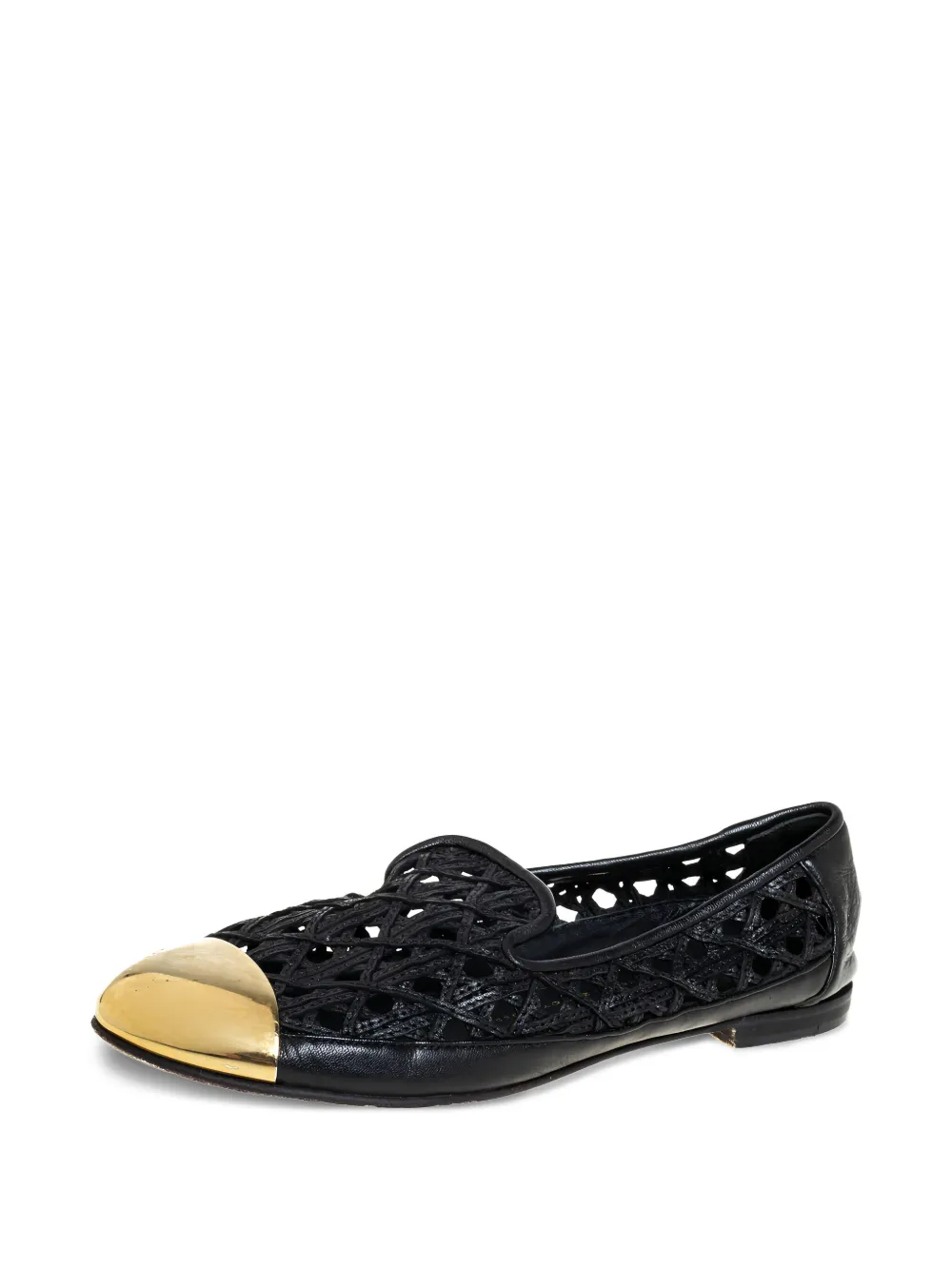 Giuseppe Zanotti Vintage Loafers met open weving - Zwart