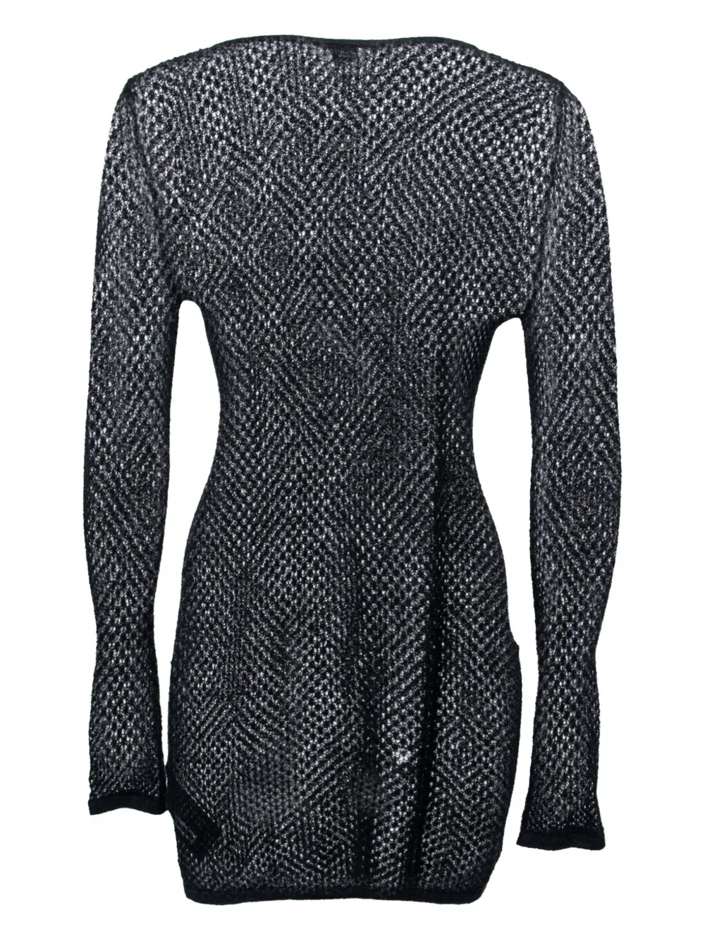 Saint Laurent Pre-Owned Mesh mini-jurk - Zwart