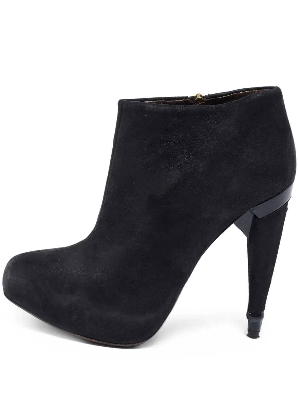 Roberto Cavalli Vintage sculptural-heel suede boots - Schwarz