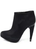 Roberto Cavalli Vintage sculptural-heel suede boots - Black
