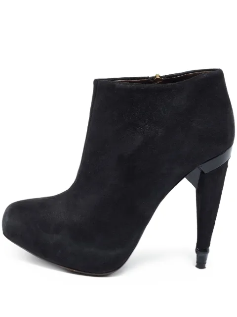 Roberto Cavalli Vintage sculptural-heel suede boots