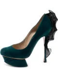 Nicholas Kirkwood 140mm platform ruffle-trim pumps - Blue
