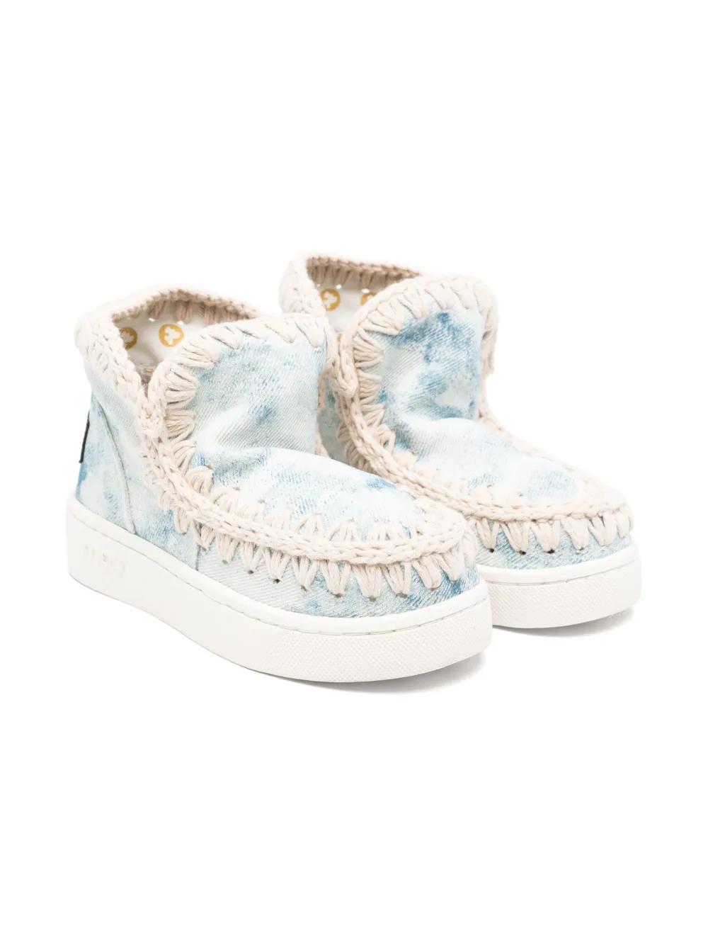 Mou Kids Gebreide enkellaarzen Blauw