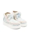 Mou Kids knitted ankle boots - Blue