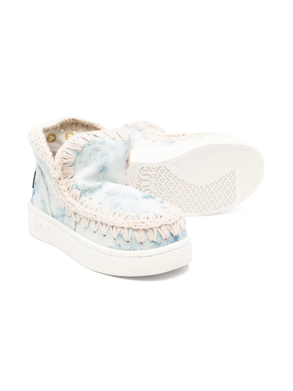 Mou Kids Gebreide enkellaarzen - Blauw