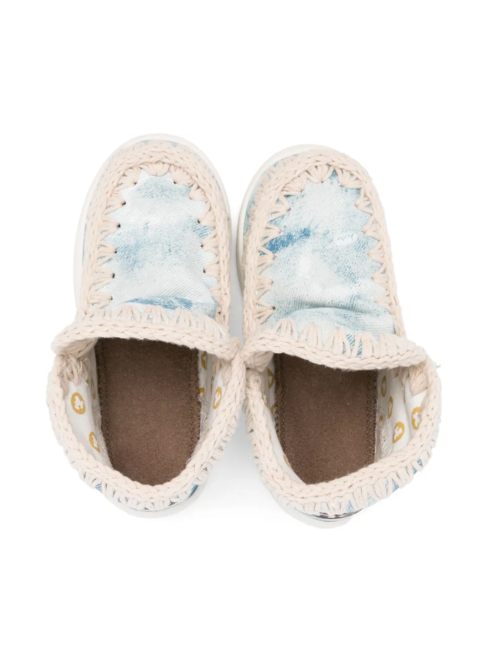 Mou Kids Gebreide enkellaarzen Blauw