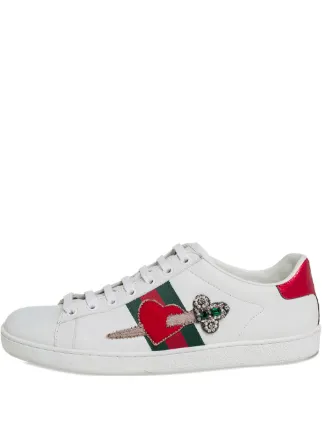 Gucci Pre-Owned エース エンブロイダリースニーカー | ホワイト Gucci Pre-Owned エース エンブロイダリースニーカー | ホワイト