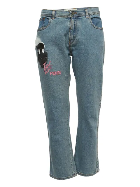 Fendi Pre-Owned x Karl Lagerfeld  I Love Karl jeans