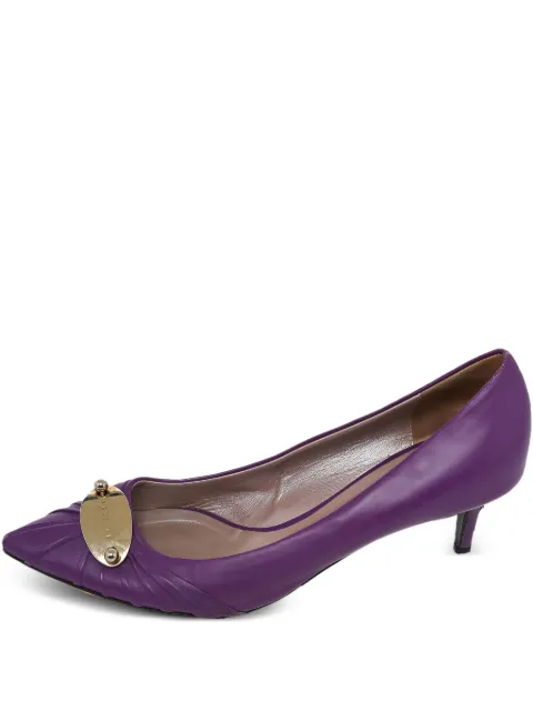 Versace Pre-Owned 60mm pleated pointed-toe pumps