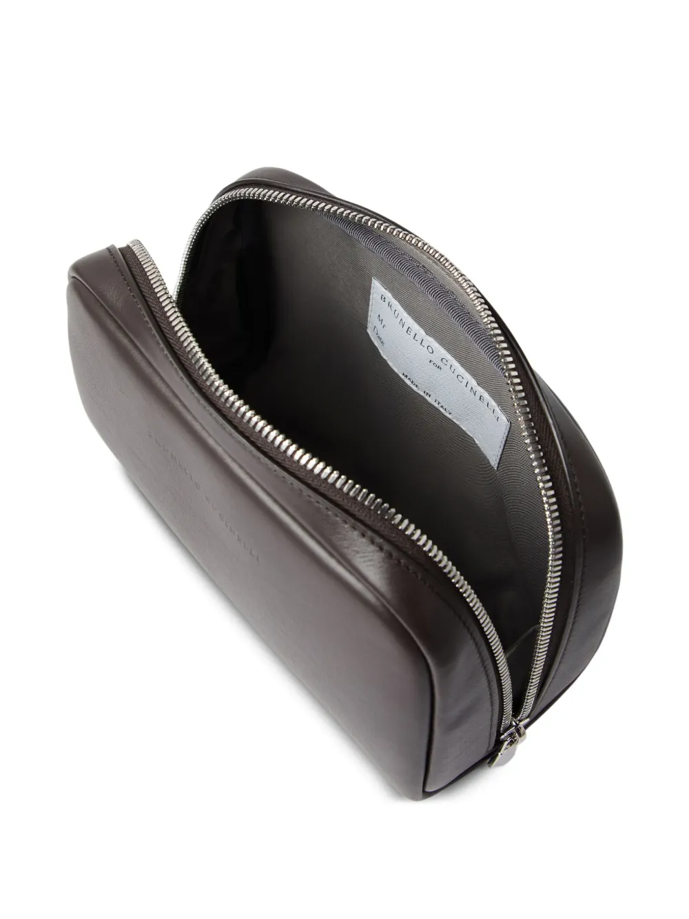 Brunello Cucinelli Toilettas met rits Bruin