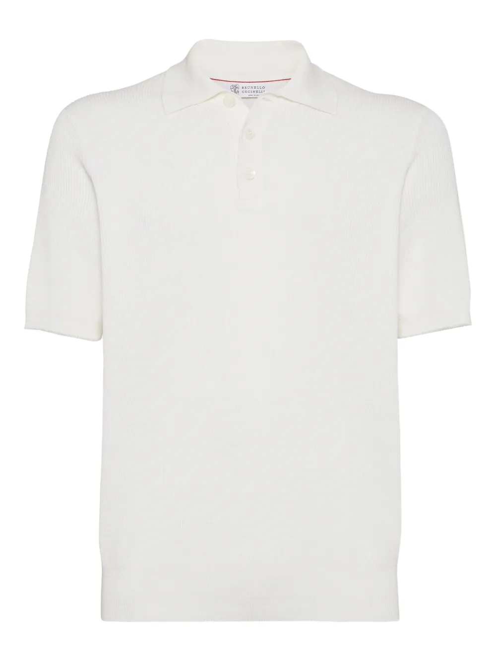 Brunello Cucinelli ribbed polo-neck sweater Wit