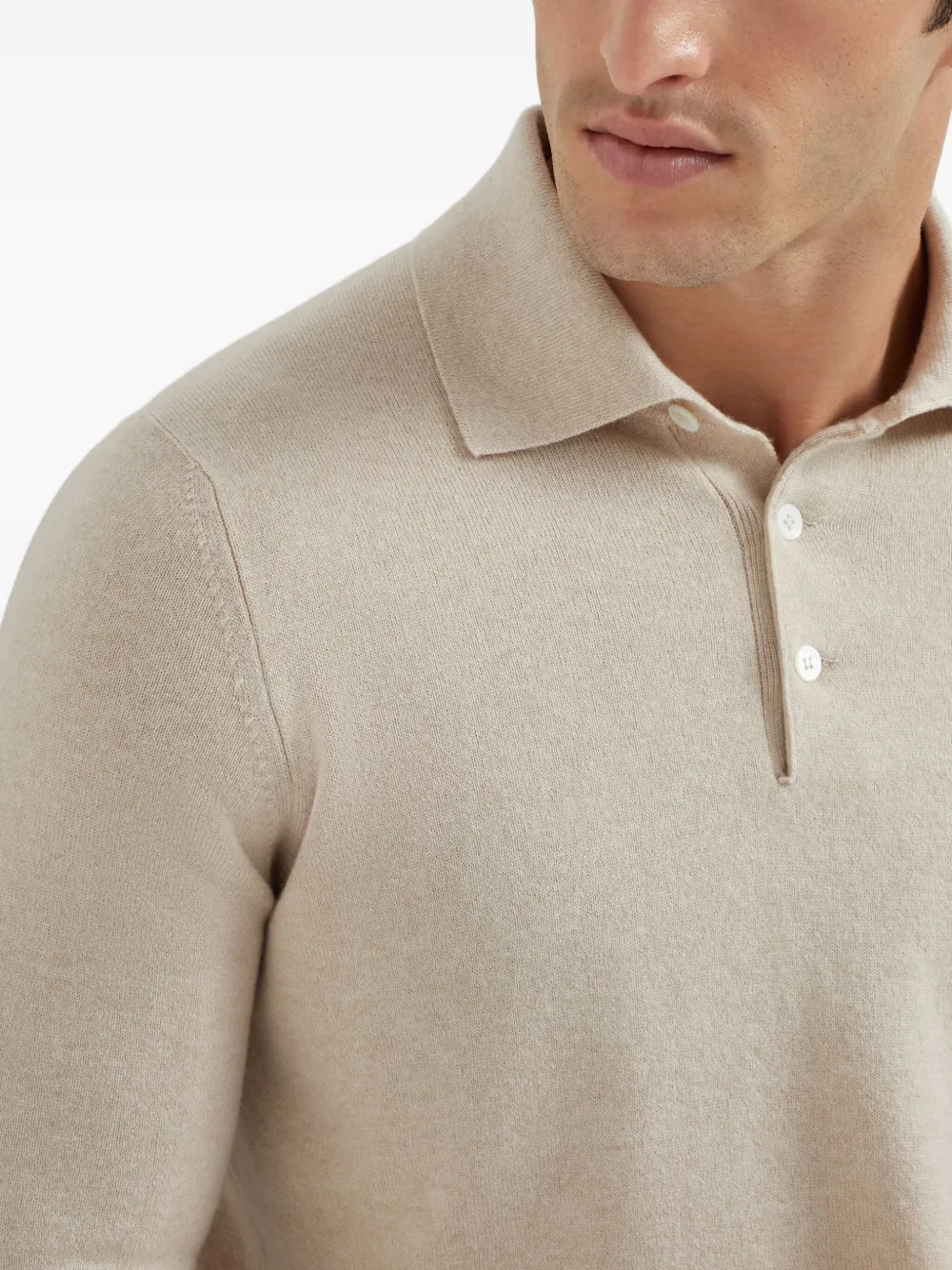 BRUNELLO CUCINELLI スリムフィット ポロシャツ Brunello Cucinelli レイヤード ポロシャツ | グレー | FARFETCH JP
