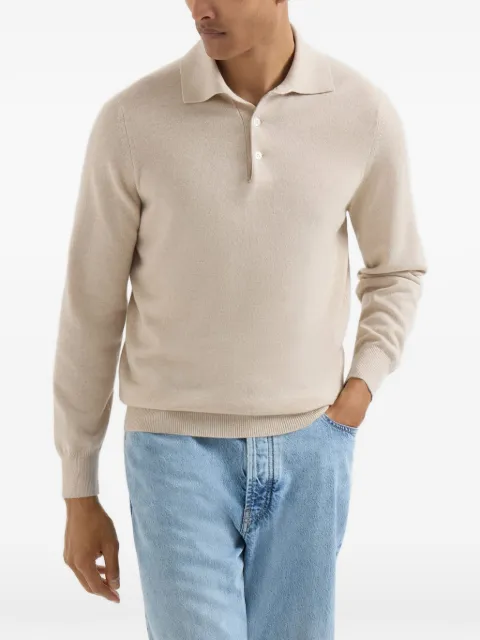 Brunello Cucinelli cashmere knit polo shirt