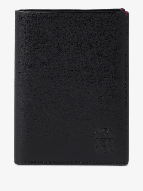 Brunello Cucinelli logo-embossed leather wallet
