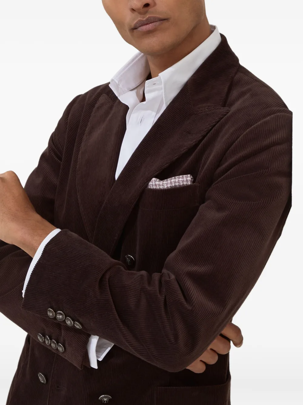 Brunello Cucinelli Ribfluwen blazer Bruin