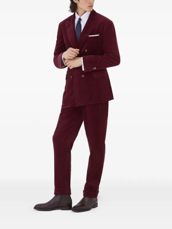 Brunello Cucinelli Corduroy Blazer | Red | FARFETCH