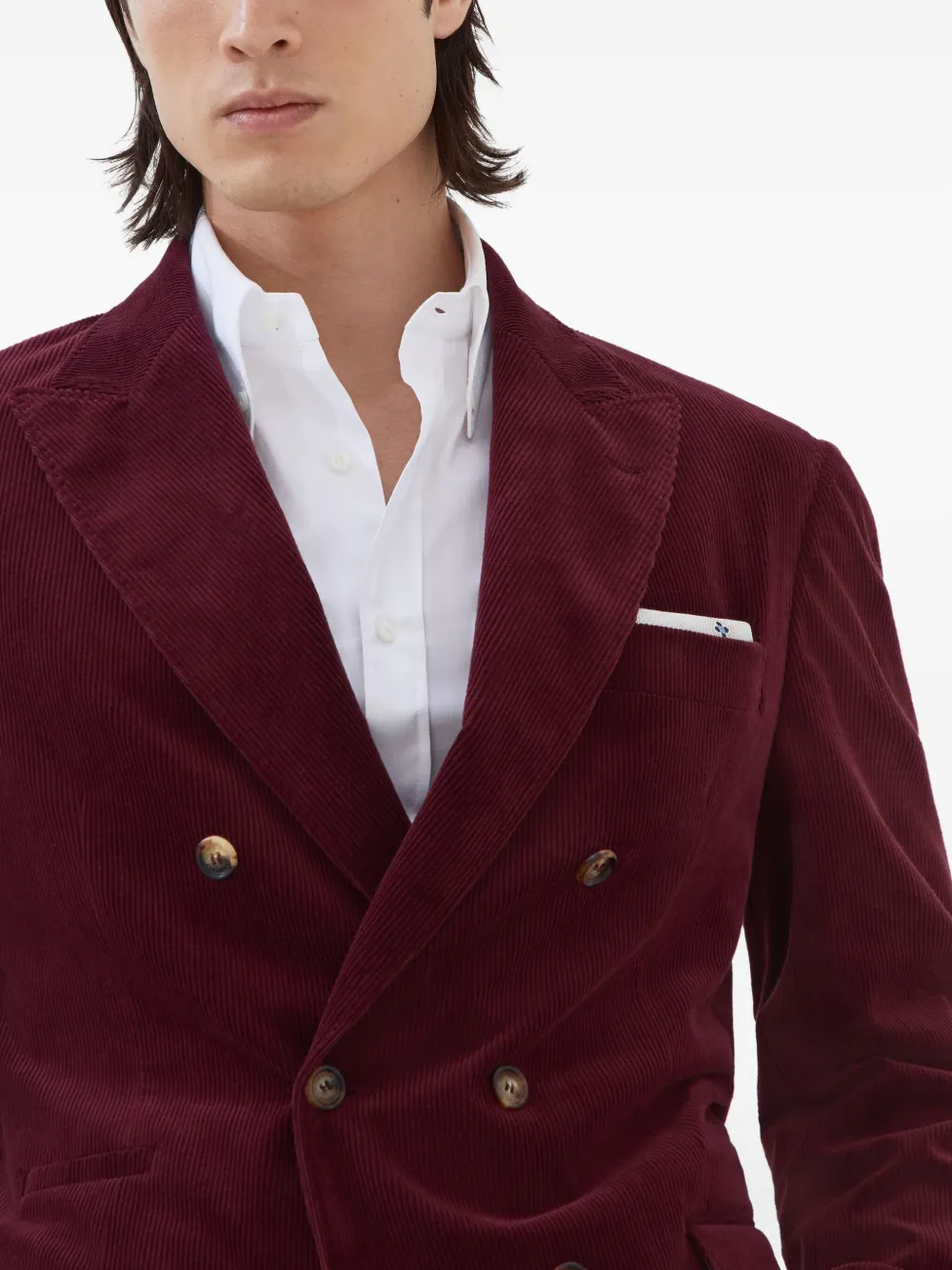 Brunello Cucinelli Ribfluwen blazer Rood
