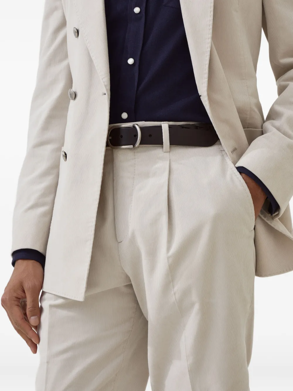 Brunello Cucinelli Geplooide pantalon Wit