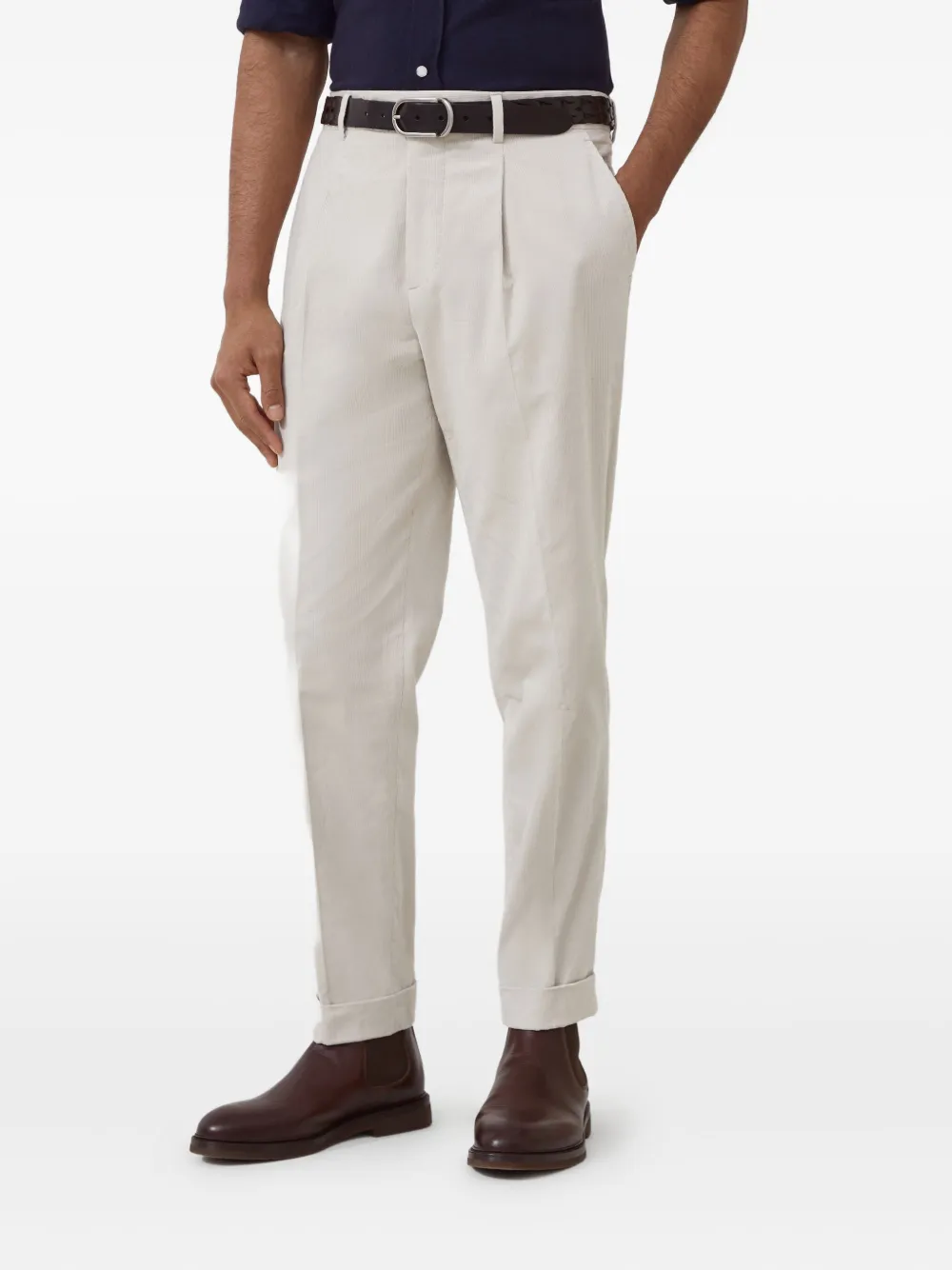 Brunello Cucinelli Geplooide pantalon Wit
