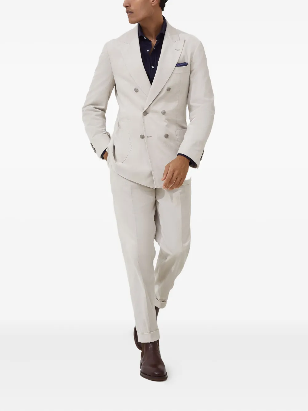 Brunello Cucinelli Geplooide pantalon - Wit