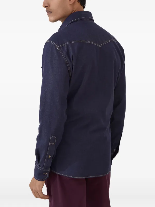 Brunello Cucinelli デニムシャツ | ブルー | FARFETCH JP