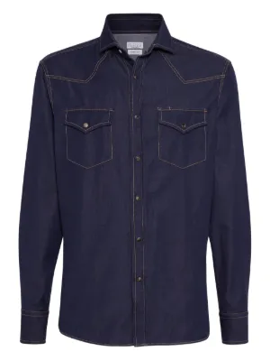 Brunello Cucinelli デニムシャツ | ブルー | FARFETCH JP