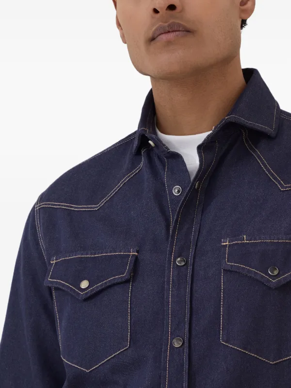Brunello Cucinelli デニムシャツ | ブルー | FARFETCH JP