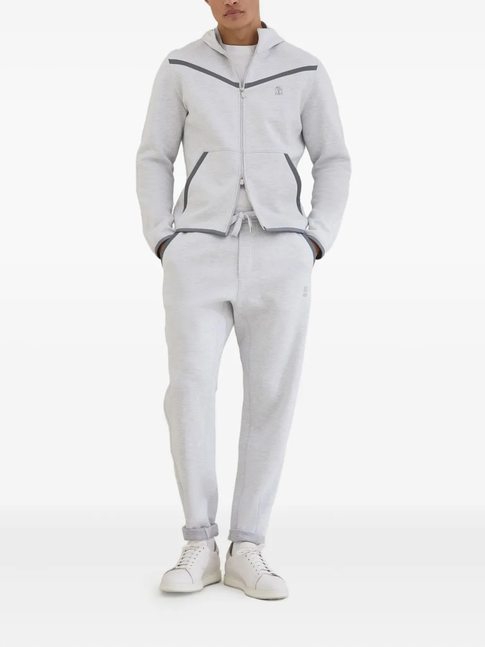 Brunello Cucinelli Trainingsbroek in katoenblend - Grijs